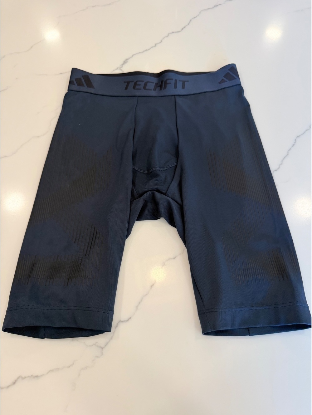 NEW $60 Adidas Mens Training Tech Fit Tights Gray Blue Size Small